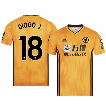 Men's Diogo Jota Wolverhampton Wanderers Home Authentic Jersey 19-20