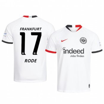 Eintracht Frankfurt Sebastian Rode White Away Jersey 19-20 Men's