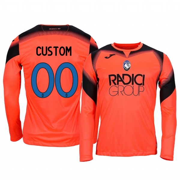 19-20 Atalanta Custom Orange Goalkeeper Long Sleeve Jersey Men's