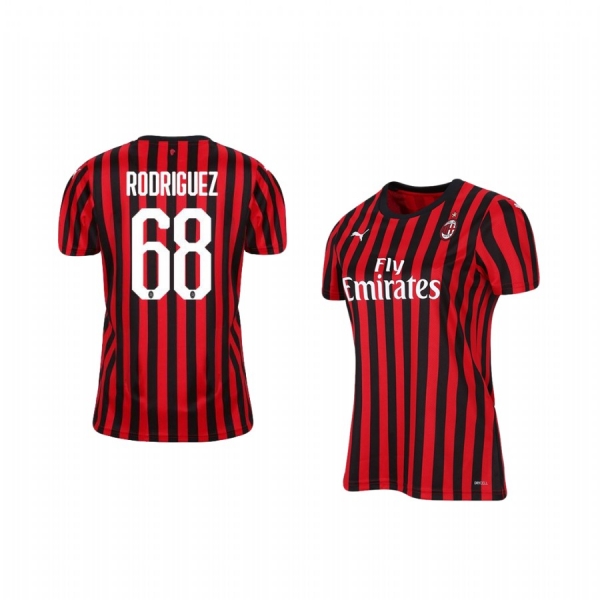 Women's AC Milan Ricardo Rodríguez 19-20 Home Short Sleeve Jersey