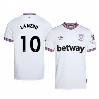 Manuel Lanzini West Ham United Away Men's Short Sleeve Jersey 19-20