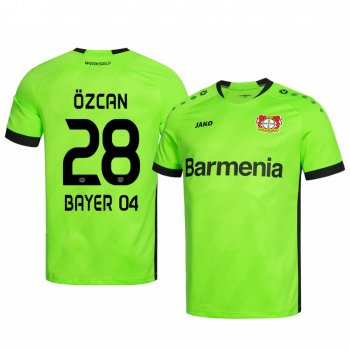 19-20 Bayer Leverkusen Ramazan Ozcan Green Goalkeeper Official Jersey Men's