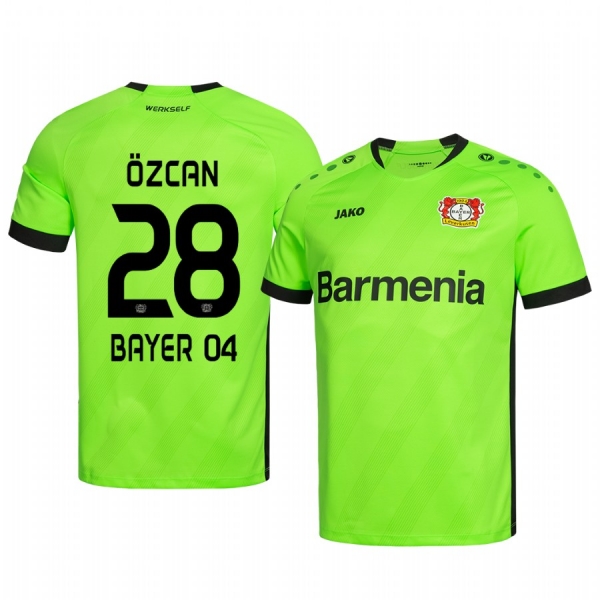 19-20 Bayer Leverkusen Ramazan Ozcan Green Goalkeeper Official Jersey Men's