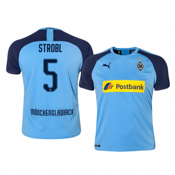 Borussia Monchengladbach Tobias Strobl Blue Away Jersey 19-20 Men's