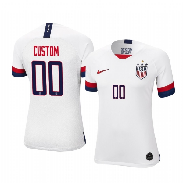 2019 World Cup Champions USA Custom Women's Home 4-STAR Jersey