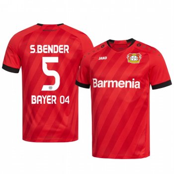 Midfielder Bayer Leverkusen Sven Bender Men's Home Jersey 19-20