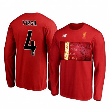 Men's Virgil van Dijk Liverpool YNWA Official Long Sleeve T-shirt