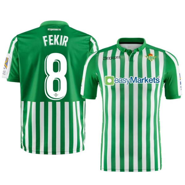 Real Betis Nabil Fekir Men's Green Home Short Sleeve Jersey 19-20