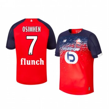 Youth Lille OSC Victor Osimhen Red Home Short Sleeve Jersey 19-20