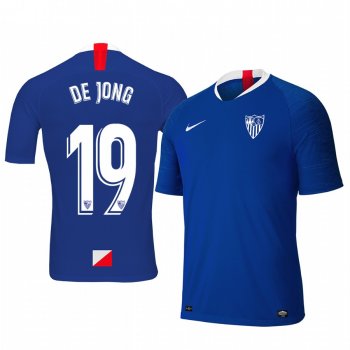 Youth Luuk de Jong Sevilla 19-20 Third Blue Short Sleeve Jersey