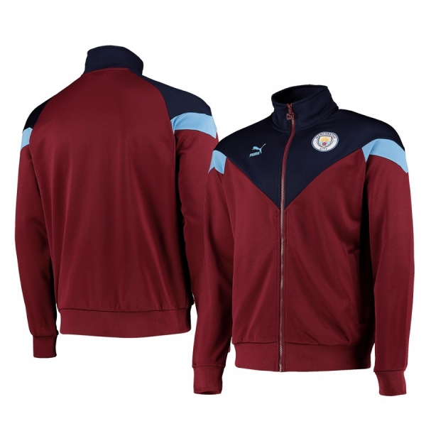 Manchester City Burgundy Iconic MCS Track Full-Zip Jacket