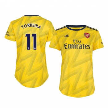 Women's Lucas Torreira Arsenal Away Short Sleeve Jersey 19-20