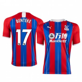 Men's Christian Benteke Crystal Palace Home Short Sleeve Jersey 19-20