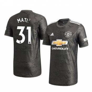 Nemanja Matic Manchester United 2020-21 Away Men's Black Short Sleeve Jersey