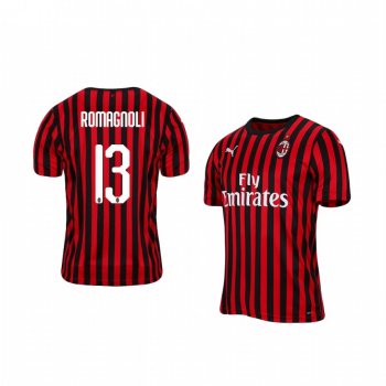 Men's Alessio Romagnoli AC Milan 19-20 Home Jersey