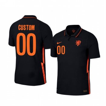 Custom Netherlands 2020 Black Away Men's Short Sleeve Jersey