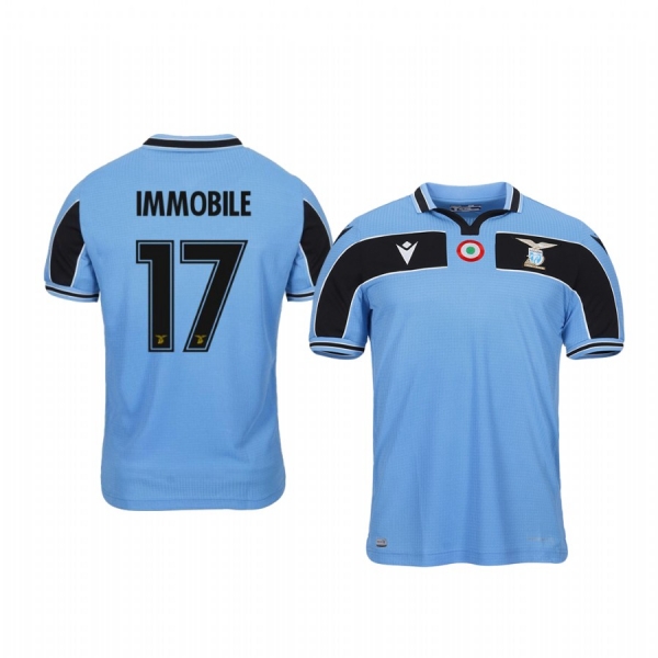 Youth Ciro Immobile Lazio 19-20 Light Blue 120th Anniversary Celebration Jersey