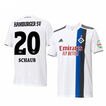 Hamburger SV Louis Schaub 19-20 Home Men's White Short Sleeve Jersey