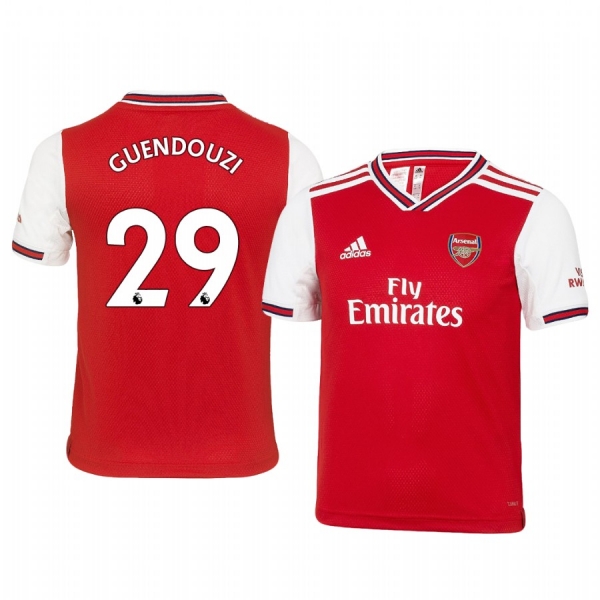 Youth Mattéo Guendouzi Arsenal Home Short Sleeve Jersey 19-20