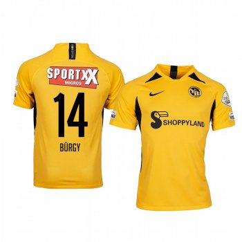 Nicolas Burgy BSC Young Boys Home Golden Short Sleeve Jersey