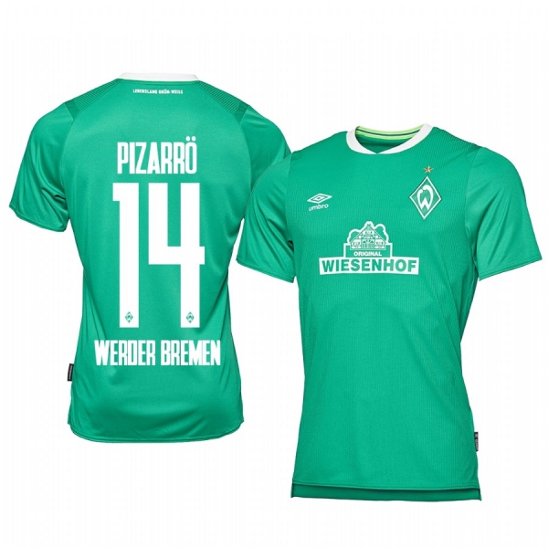 Forward Werder Bremen Claudio Pizarro Men's Home Jersey 19-20