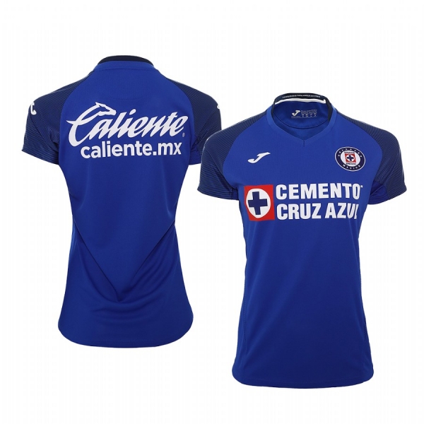 Women's Cruz Azul 19-20 Royal Home Short Sleeve Jersey