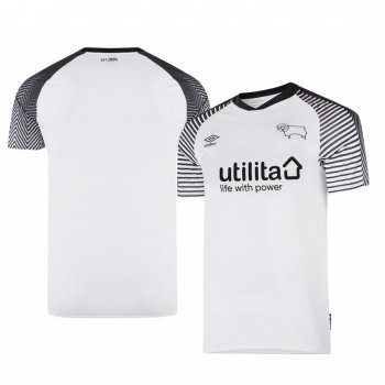 Youth Derby County 19-20 Home White Official Short Sleeve Jersey