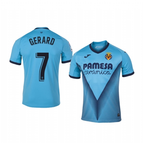 Youth Villarreal Gerard Moreno Blue Third Short Sleeve Jersey 19-20