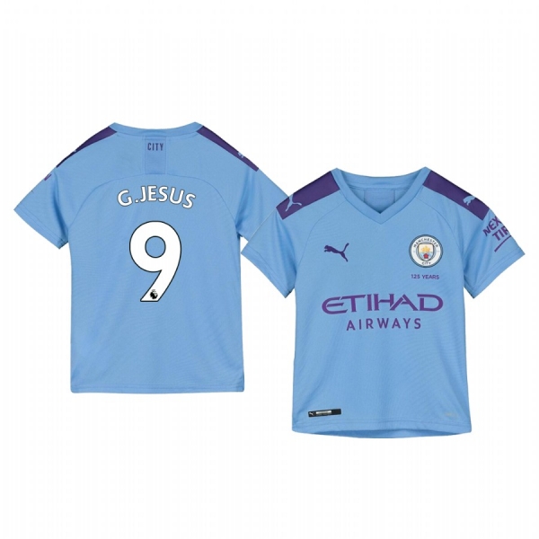 Youth Gabriel Jesus Manchester City Home Jersey 19-20