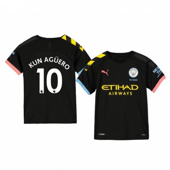 Youth Sergio Agüero Manchester City Away Short Sleeve Jersey 19-20