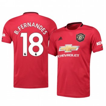 Bruno Fernandes Manchester United 19-20 Red Home Official Jersey Men's