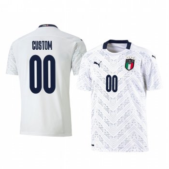 Custom Italy 2020 White Away Men's Short Sleeve Jersey