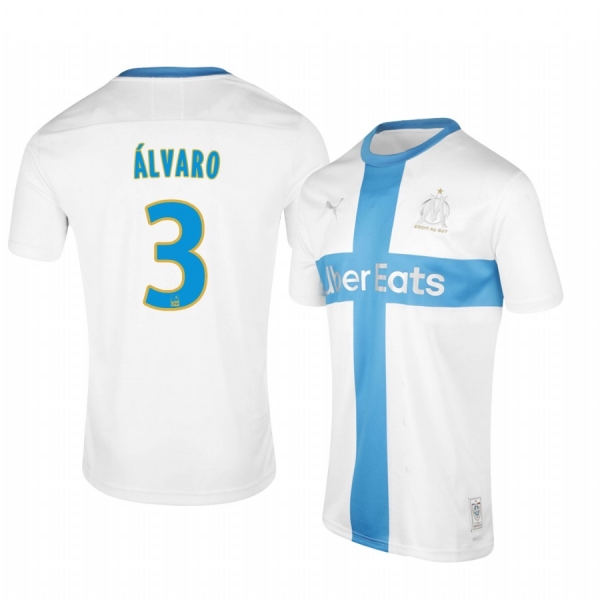 álvaro Olympique de Marseille White 120th Anniversary Limited Edition Jersey Men's