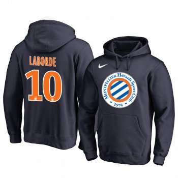 Gaetan Laborde Montpellier HSC Team Logo Navy Iconic Pullover Hoodie