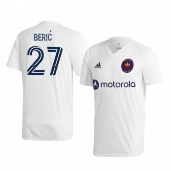 Robert Berić Chicago Fire 2020-21 Away Men's White Short Sleeve Jersey