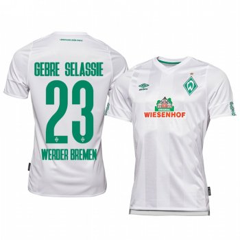 Werder Bremen Theodor Gebre Selassie White Away Jersey 19-20 Men's