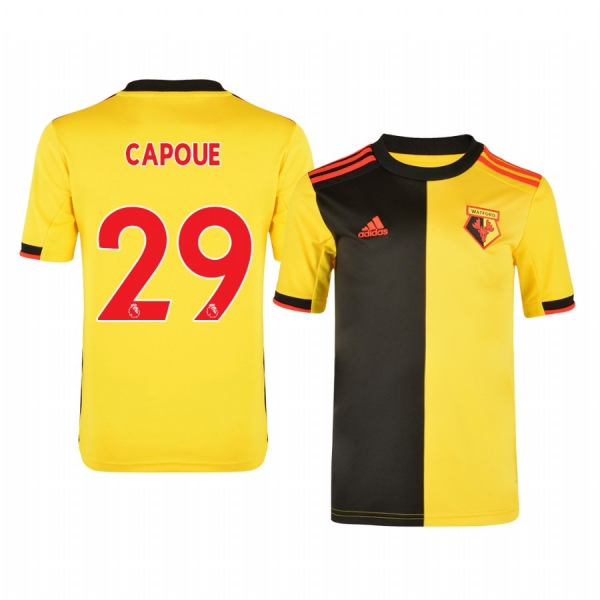 Youth Étienne Capoue Watford Home Short Sleeve Jersey 19-20