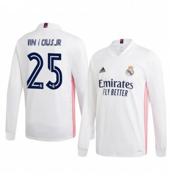 Vinícius Júnior Real Madrid 2020-21 Home Men's White Long Sleeve Jersey