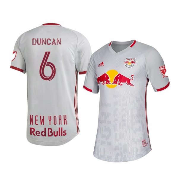 Kyle Duncan New York Red Bulls White 2020 Primary Men's Authentic Short Sleeve Jersey