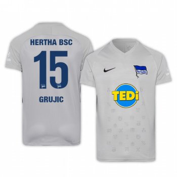 Marko Grujic Hertha BSC 19-20 Third Men's Grey Short Sleeve Jersey