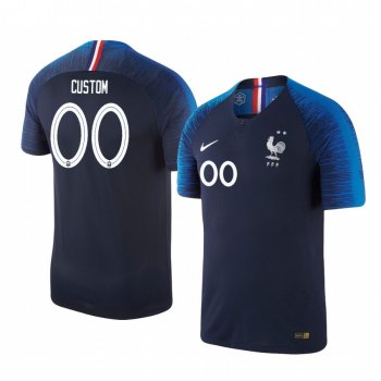 2018 World Cup Champions France Custom Men's Home Official Jersey