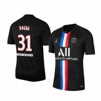 Colin Dagba Paris Saint-Germain 19/20 Black Fourth official Jersey Men's