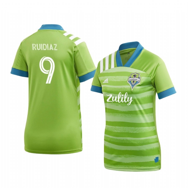 Women's Seattle Sounders FC Raul Ruidiaz Green Forever Short Sleeve Jersey 2020