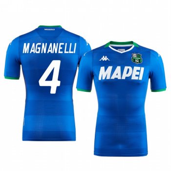 Francesco Magnanelli U.S. Sassuolo Calcio 2019-20 Blue Third Men's Short Sleeve Jersey