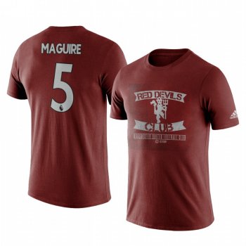 Men's Harry Maguire Manchester United The Red Devils Short Sleeve T-shirt