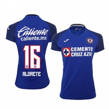 Women's Adrian Aldrete Cruz Azul 19-20 Royal Home Short Sleeve Jersey