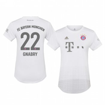 Women's Bayern Munich Serge Gnabry White Away Jersey 19-20