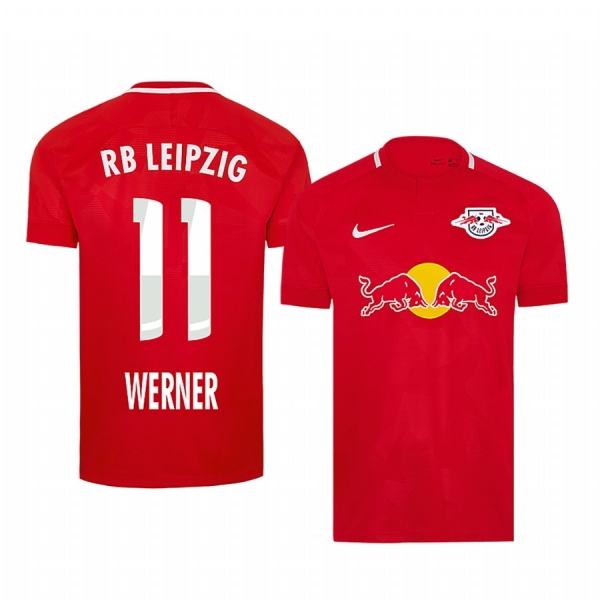 Timo Werner RB Leipzig 19-20 Fourth Men's Red Short Sleeve Jersey