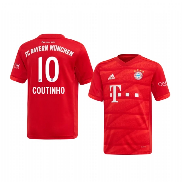 Youth Midfielder Bayern Munich Philippe Coutinho Home Jersey 19-20