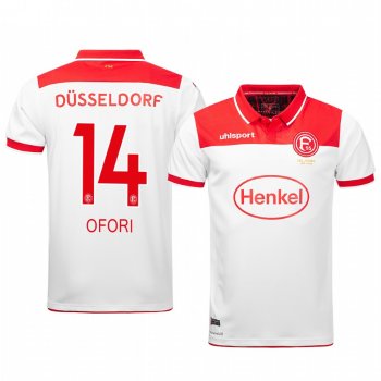 Kelvin Ofori Fortuna Düsseldorf 19-20 White Home Men's Short Sleeve Jersey